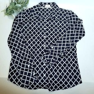 *4/20 SALE Crown & Ivy Moroccan Trellis Button Up